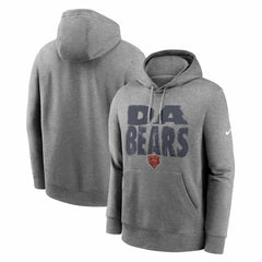 Chicago Bears Club Fleece Hoodie - Heather Gray | Nike online