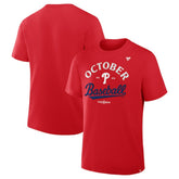 Philadelphia Phillies 2025 MLB Postseason Locker Room T-Shirt - Red