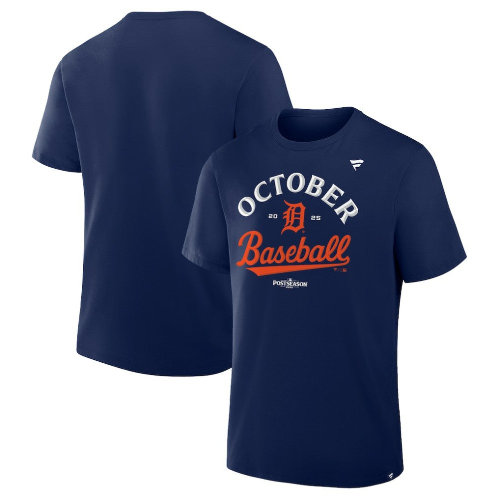 Detroit Tigers 2025 MLB Postseason Locker Room T-Shirt - Navy