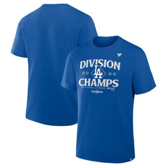 Los Angeles Dodgers 2025 NL West Division Champions Locker Room T-Shirt - Royal