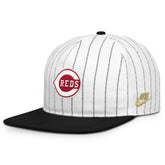 Cincinnati Reds Cooperstown Collection Pro Adjustable Hat - White/Black | Nike