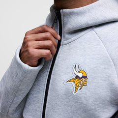Minnesota Vikings Tech Fleece Raglan Full-Zip Windrunner Hoodie - Heather Gray | Nike for sale