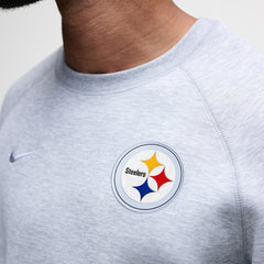 Pittsburgh Steelers Tech Fleece Raglan Sweatshirt - Heather Gray | Nike on sale