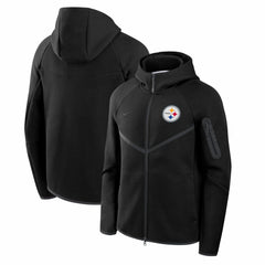 Pittsburgh Steelers Tech Fleece Raglan Full-Zip Windrunner Hoodie - Black | Nike online