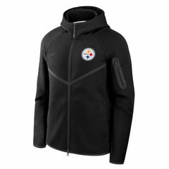 Pittsburgh Steelers Tech Fleece Raglan Full-Zip Windrunner Hoodie - Black | Nike online
