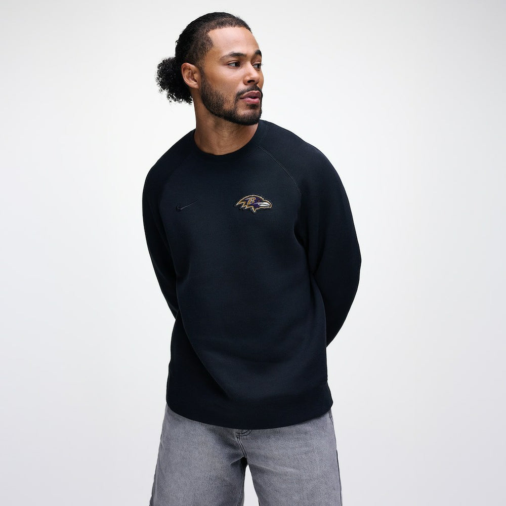 Baltimore Ravens Tech Fleece Raglan Sweatshirt - Black | Nike outlet