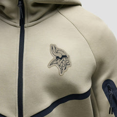 Minnesota Vikings Tech Fleece Raglan Full-Zip Windrunner Hoodie - Olive | Nike outlet