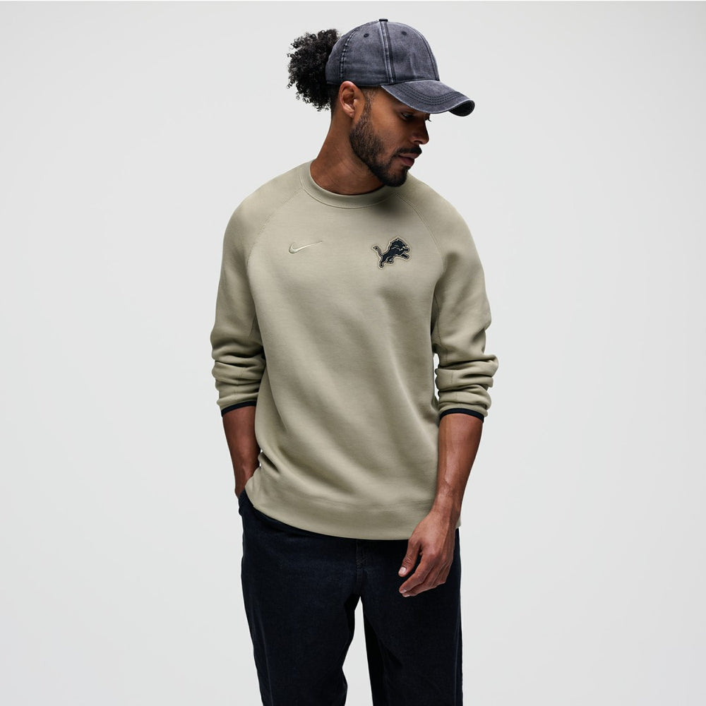 Detroit Lions Tech Fleece Raglan Sweatshirt - Olive | Nike outlet