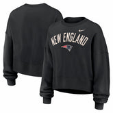 New England Patriots Women's Oversized High Hip Legacy Arch Phoenix Fleece Sweatshirt - Black | Nike discount