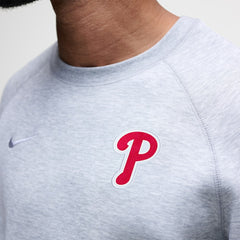 Philadelphia Phillies Tech Fleece Raglan Sweatshirt - Heather Charcoal | Nike