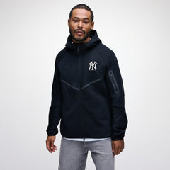 New York Yankees Tech Fleece Raglan Full-Zip Windrunner Hoodie - Black | Nike