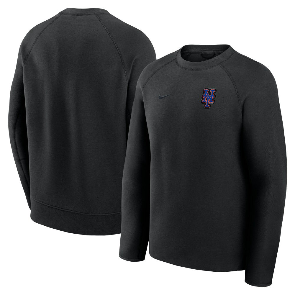 New York Mets Tech Fleece Raglan Sweatshirt - Black | Nike