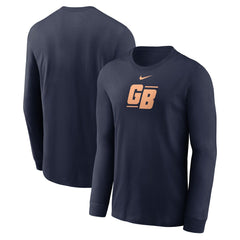 Green Bay Packers Essential Long-Sleeve T-Shirt - Navy | Nike cheap