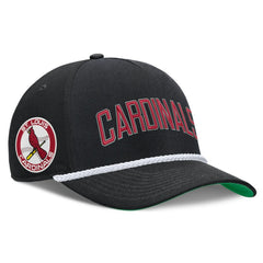 St. Louis Cardinals Cooperstown Collection Rise Adjustable Hat - Black | Nike