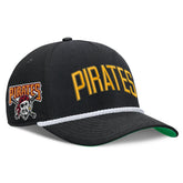 Pittsburgh Pirates Cooperstown Collection Rise Adjustable Hat - Black | Nike
