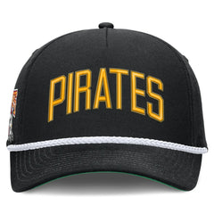 Pittsburgh Pirates Cooperstown Collection Rise Adjustable Hat - Black | Nike