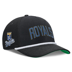 Kansas City Royals Cooperstown Collection Rise Adjustable Hat - Black | Nike