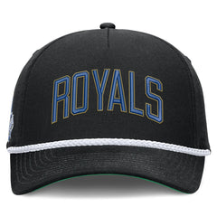 Kansas City Royals Cooperstown Collection Rise Adjustable Hat - Black | Nike