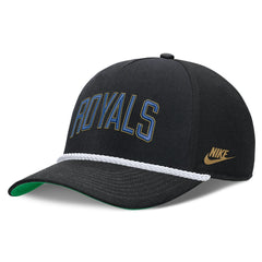 Kansas City Royals Cooperstown Collection Rise Adjustable Hat - Black | Nike