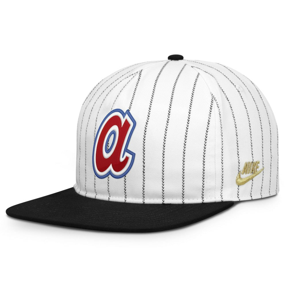 Atlanta Braves Cooperstown Collection Pro Adjustable Hat - White/Black | Nike