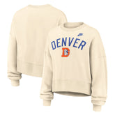 Denver Broncos Women's Oversized High Hip Legacy Arch Phoenix Fleece Sweatshirt - Natural | Nike online
