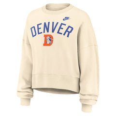 Denver Broncos Women's Oversized High Hip Legacy Arch Phoenix Fleece Sweatshirt - Natural | Nike online