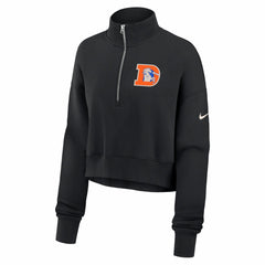 Denver Broncos Women's Legacy Phoenix Fleece Cropped Half-Zip Sweatshirt - Black | Nike outlet
