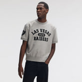 Las Vegas Raiders IconicFleece Short Sleeve Sweatshirt - Heather Gray online