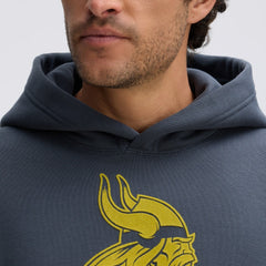 Minnesota Vikings IconicFleece Flocked Hoodie - Charcoal discount