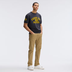 Green Bay Packers IconicFleece Short Sleeve Sweatshirt - Black on sale