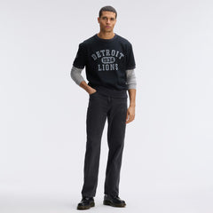 Detroit Lions IconicFleece Short Sleeve Sweatshirt - Black outlet