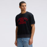 Kansas City Chiefs IconicFleece Short Sleeve Sweatshirt - Black online
