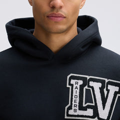Las Vegas Raiders IconicFleece Letterman Hoodie - Black for sale