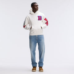 Buffalo Bills IconicFleece Letterman Hoodie - Oatmeal on sale