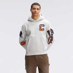 Chicago Bears IconicFleece Letterman Hoodie - Heather Gray discount