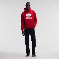 San Francisco 49ers IconicFleece Flocked Hoodie - Scarlet cheap