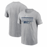 Seattle Seahawks 2025 NFC Champions Locker Room Trophy Collection Tall T-Shirt - Heather Gray | Nike online