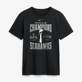 Seattle Seahawks Super Bowl LX Champions Locker Room Trophy Collection Replica Tall T-Shirt - Black | Nike sale
