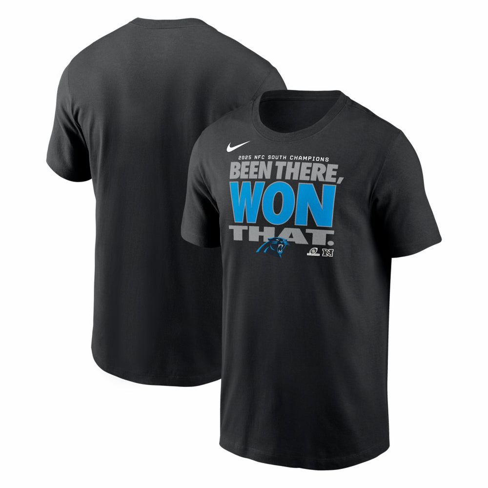 Carolina Panthers 2025 NFC South Division Champions Locker Room Trophy Collection T-Shirt - Black | Nike sale