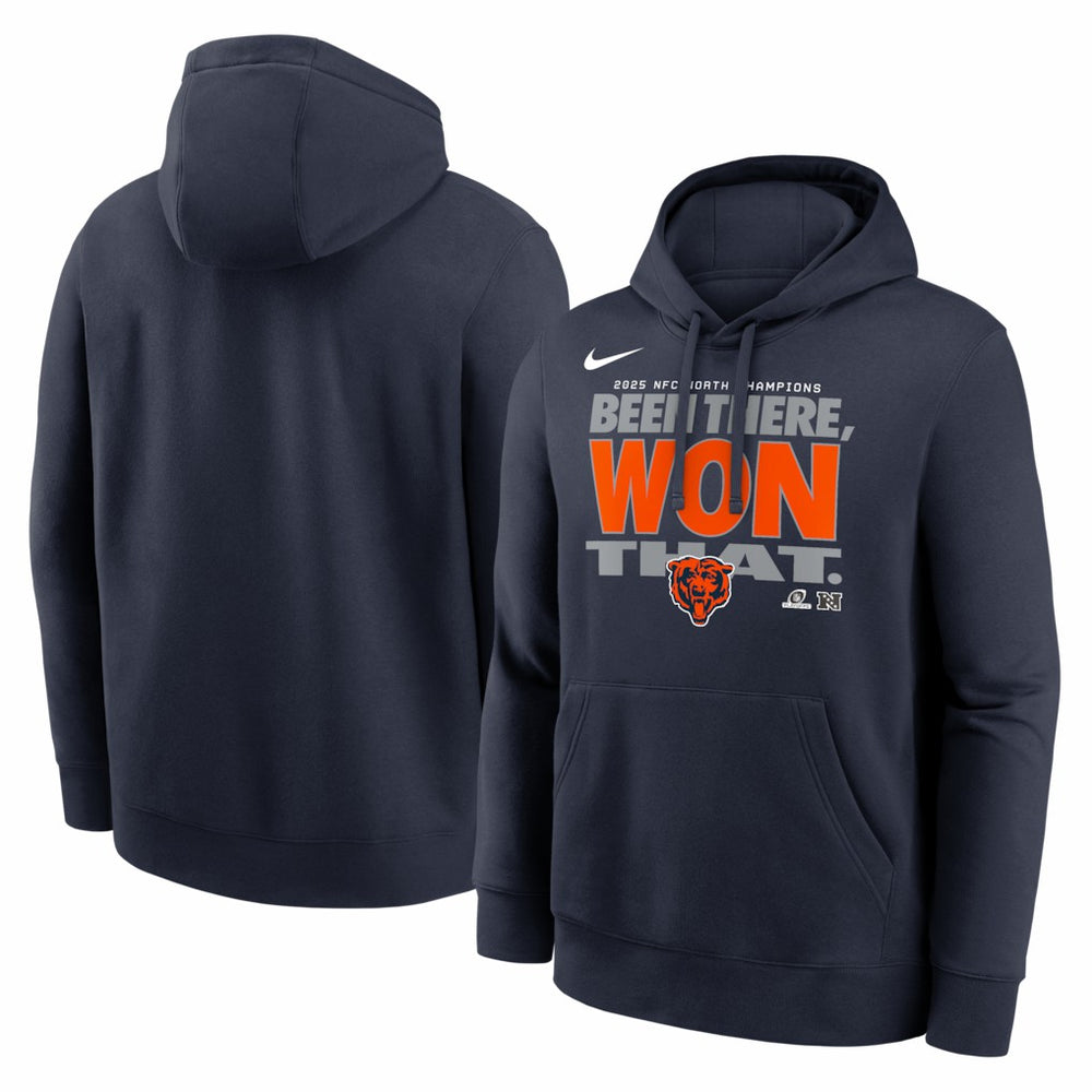 Chicago Bears 2025 NFC North Division Champions Locker Room Trophy Collection Hoodie - Navy | Nike for sale