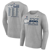 New England Patriots Super Bowl LX Roster Long Sleeve T-Shirt - Heather Gray cheap