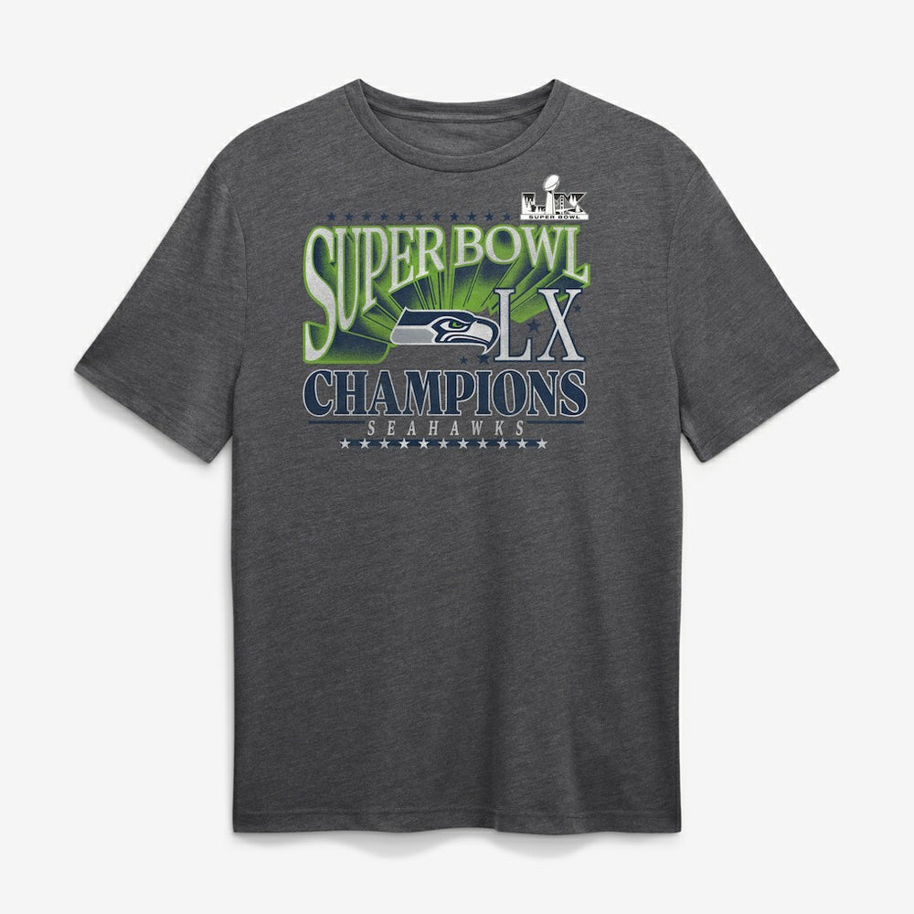 Seattle Seahawks Super Bowl LX Champions Top Dogs Tri-Blend T-Shirt - Heather Charcoal sale