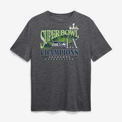 Seattle Seahawks Super Bowl LX Champions Top Dogs Tri-Blend T-Shirt - Heather Charcoal sale