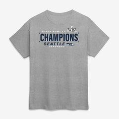 Seattle Seahawks Super Bowl LX Champions Counting Points Score T-Shirt - Steel on sale
