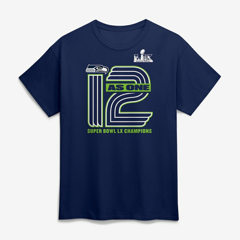 Seattle Seahawks Super Bowl LX Champions Hometown On Top T-Shirt - College Navy outlet
