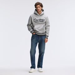 Dallas Cowboys IconicFleece Tipped Hoodie - Heather Gray online