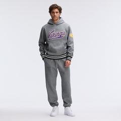 Minnesota Vikings IconicFleece Tipped Hoodie - Athletic Heather Gray outlet