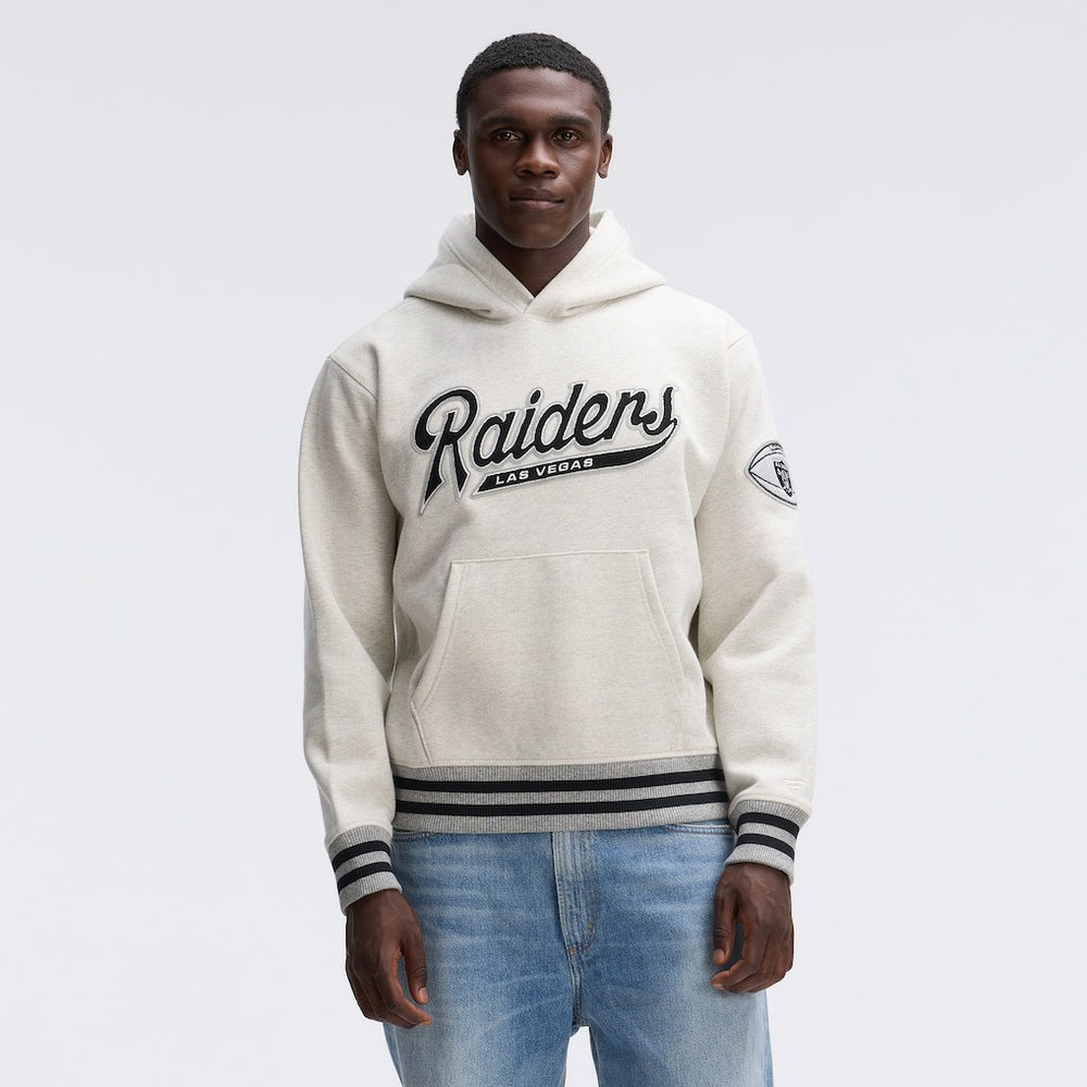 Las Vegas Raiders IconicFleece Tipped Hoodie - Oatmeal sale
