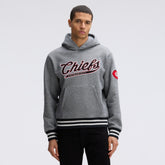 Kansas City Chiefs IconicFleece Tipped Hoodie - Athletic Heather Gray outlet