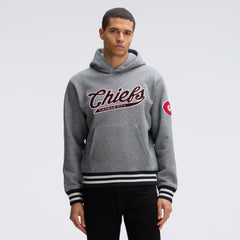 Kansas City Chiefs IconicFleece Tipped Hoodie - Athletic Heather Gray outlet